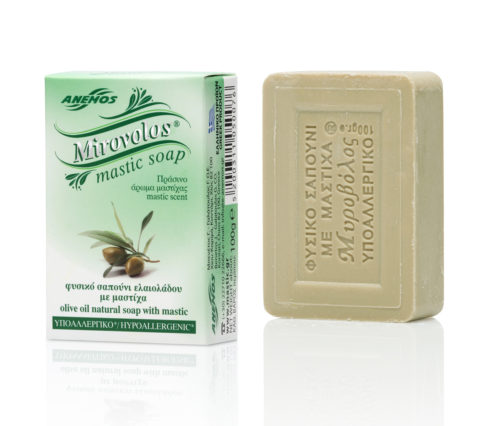 Grüne “Myrovolos“ Seife mit Mastix und Olivenöl