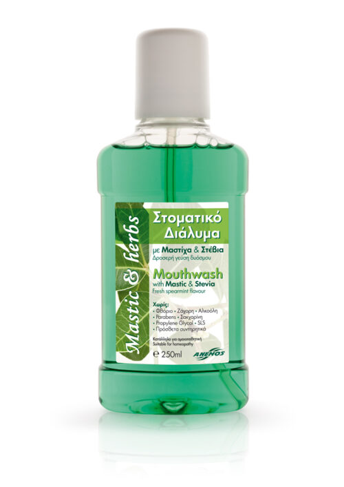 Mouthwash with mastic, stevia & spearmint 250ml