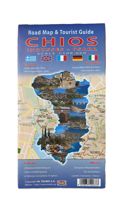 Chios Road Map Tourist Guide