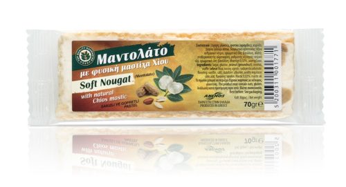 Soft nougat "Mantolato" with mastic and peanuts 70g