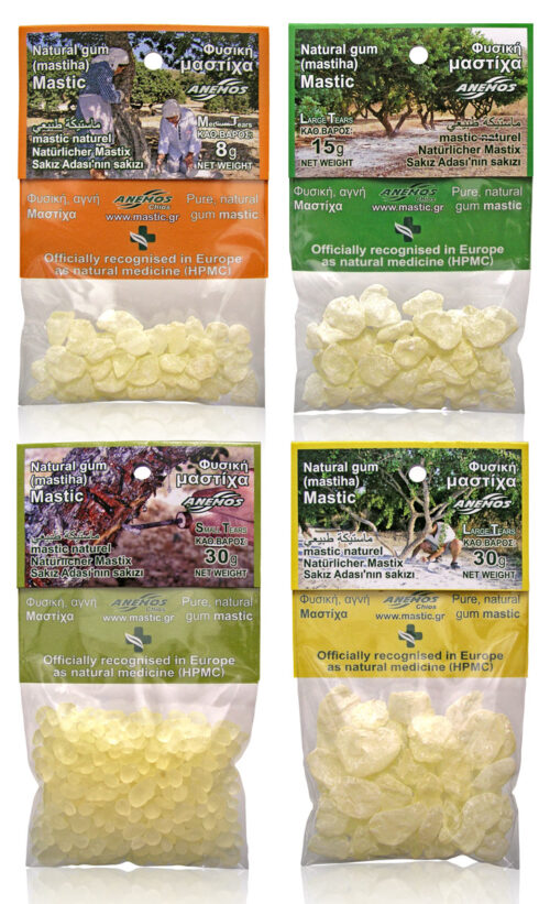 Natural gum mastic / mastiha in blister small packs