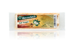 Soft nougat “Mantolato” with mastic and peanuts 70g