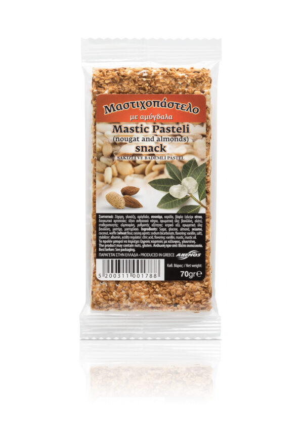 Snack with mastic and almonds “mastihopastelo” 70g Snack with mastic and almonds “mastihopastelo” 70g
